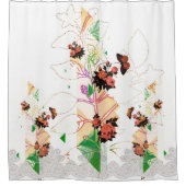 コラージュヴィンテージ シャワーカーテン (正面)