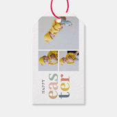 コラージュ写真とカラフル復活祭 |ホリデーギフト ギフトタグ (正面)