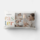 コラージュ写真とカラフル復活祭 |ホリデーギフト ランバークッション (正面)