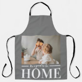 コラージュ写真と引用文最高のおばあちゃんギフト現代の写真 エプロン (正面)