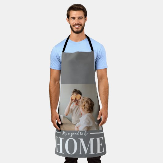 コラージュ写真と引用文最高のおばあちゃんギフト現代の写真 エプロン (着用した状態)