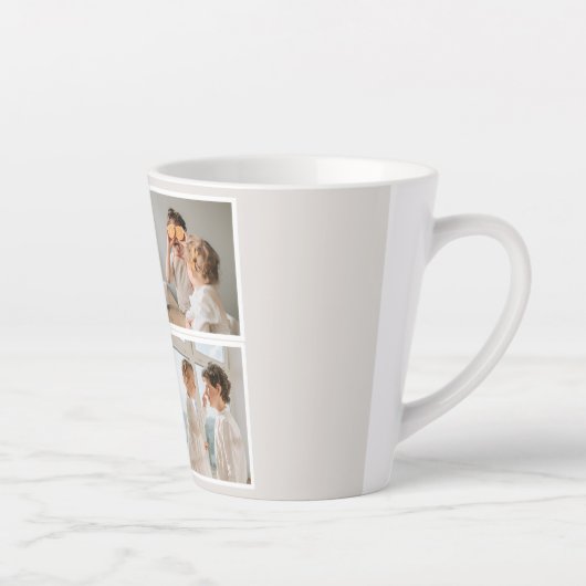 コラージュ写真と引用文最高のおばあちゃんギフト カフェラテマグ (右)