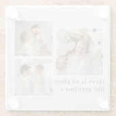 コラージュ写真と引用文最高のおばあちゃんギフト ガラスコースター (裏面)