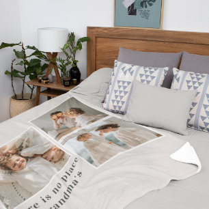 コラージュ写真と引用文最高のおばあちゃんギフト シェルパブランケット