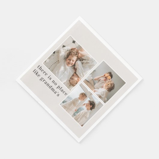 コラージュ写真と引用文最高のおばあちゃんギフト スタンダードランチョンナプキン (角)