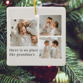 コラージュ写真と引用文最高のおばあちゃんギフト セラミックオーナメント