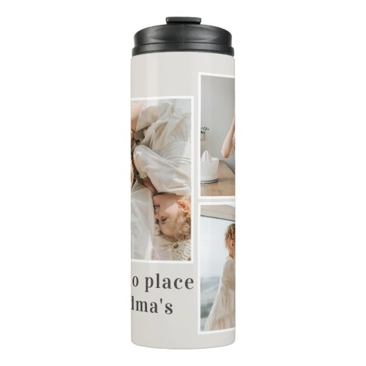 コラージュ写真と引用文最高のおばあちゃんギフト タンブラー (正面)