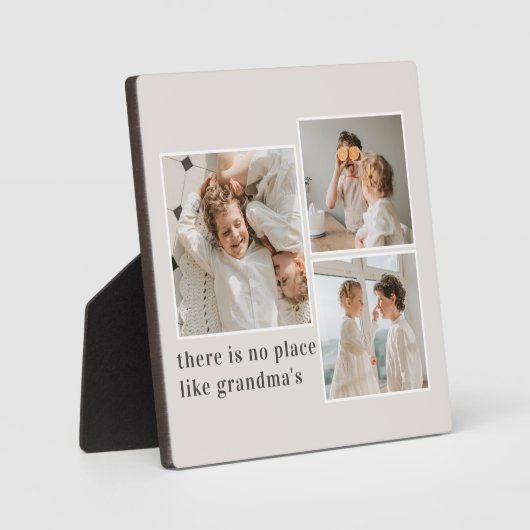 コラージュ写真と引用文最高のおばあちゃんギフト フォトプラーク (正面)