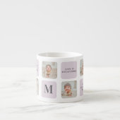 コラージュ写真と最高のおばあちゃんが今ま最高ので紫の贈り物 エスプレッソカップ (正面)