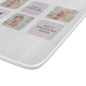 コラージュ写真と最高のおばあちゃんが今ま最高ので紫の贈り物 カッティングボード (角)