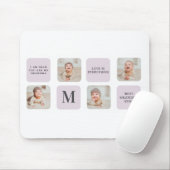 コラージュ写真と最高のおばあちゃんが今ま最高ので紫の贈り物 マウスパッド (マウス)