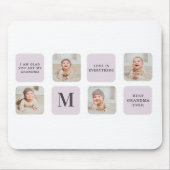 コラージュ写真と最高のおばあちゃんが今ま最高ので紫の贈り物 マウスパッド (正面)