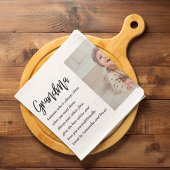 コラージュ写真と最高のおばあちゃんエバー最高の美しいプレゼント キッチンタオル