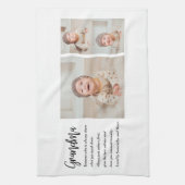 コラージュ写真と最高のおばあちゃんエバー最高の美しいプレゼント キッチンタオル (縦)