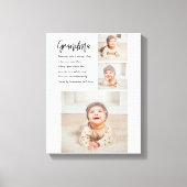 コラージュ写真と最高のおばあちゃんエバー最高の美しいプレゼント キャンバスプリント (正面)