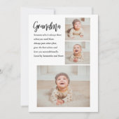 コラージュ写真と最高のおばあちゃんエバー最高の美しいプレゼント シーズンカード (正面)