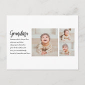 コラージュ写真と最高のおばあちゃんエバー最高の美しいプレゼント シーズンポストカード (正面)