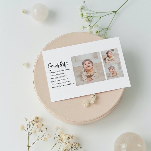 コラージュ写真と最高のおばあちゃんエバー最高の美しいプレゼント シーズンポストカード