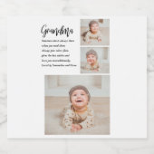 コラージュ写真と最高のおばあちゃんエバー最高の美しいプレゼント ビールラベル (シングルラベル)