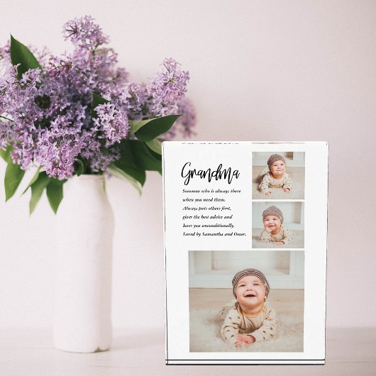 コラージュ写真と最高のおばあちゃんエバー最高の美しいプレゼント フォトブロック