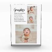 コラージュ写真と最高のおばあちゃんエバー最高の美しいプレゼント フォトブロック (正面)