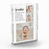 コラージュ写真と最高のおばあちゃんエバー最高の美しいプレゼント フォトブロック (左)