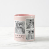 コラージュ写真と最高のおばあちゃんエバー最高の美しいプレゼント マグカップ (中央)