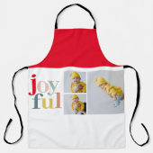 コラージュ写真と楽しカラフルみ |ホリデーギフト エプロン (正面)