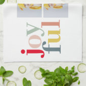 コラージュ写真と楽しカラフルみ |ホリデーギフト キッチンタオル (折り畳み)