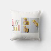 コラージュ写真と楽しカラフルみ |ホリデーギフト クッション (正面)