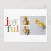 コラージュ写真と楽しカラフルみ |ホリデーギフト シーズンポストカード (正面)