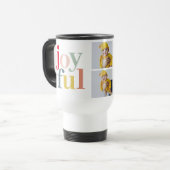 コラージュ写真と楽しカラフルみ |ホリデーギフト トラベルマグ (正面左)