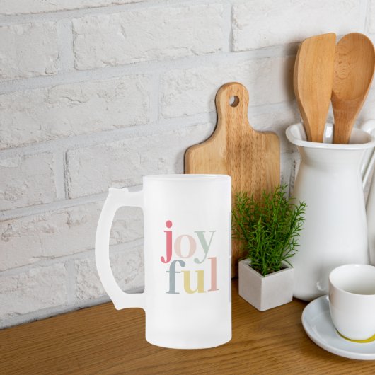 コラージュ写真と楽しカラフルみ |ホリデーギフト フロストグラスビールジョッキ