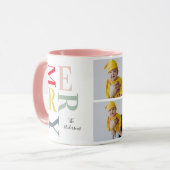 コラージュ写真カラフルとメリー |ハッピーホリデー マグカップ (正面左)