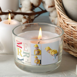 コラージュ写真カラフルとメリー |ハッピーホリデー 長方形シール