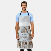 コラージュ写真グレイ私たちはあなたのおばあちゃんギフト最高のが大好き エプロン (着用した状態)