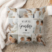 コラージュ写真グレイ私たちはあなたのおばあちゃんギフト最高のが大好き クッション (ブランケット)