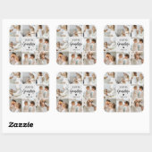 コラージュ写真グレイ私たちはあなたのおばあちゃんギフト最高のが大好き スクエアシール (シート)