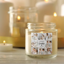 コラージュ写真グレイ私たちはあなたのおばあちゃんギフト最高のが大好き スクエアシール