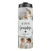 コラージュ写真グレイ私たちはあなたのおばあちゃんギフト最高のが大好き タンブラー (正面)