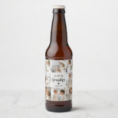 コラージュ写真グレイ私たちはあなたのおばあちゃんギフト最高のが大好き ビールラベル (正面)