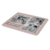 コラージュ写真パステルピンクおばあちゃん最高のギフト カッティングボード (角)