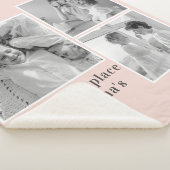 コラージュ写真パステルピンクおばあちゃん最高のギフト シェルパブランケット (3/4)