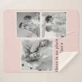 コラージュ写真パステルピンクおばあちゃん最高のギフト シェルパブランケット (正面(横))