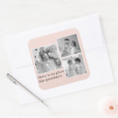 コラージュ写真パステルピンクおばあちゃん最高のギフト スクエアシール (封筒)