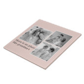 コラージュ写真パステルピンクおばあちゃん最高のギフト タイル (側面)