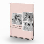 コラージュ写真パステルピンクおばあちゃん最高のギフト フォトブロック (右)