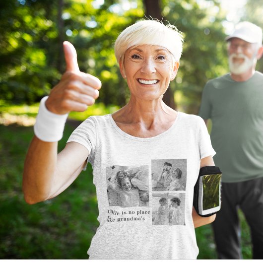 コラージュ写真パステルピンクおばあちゃん最高のギフト Tシャツ
