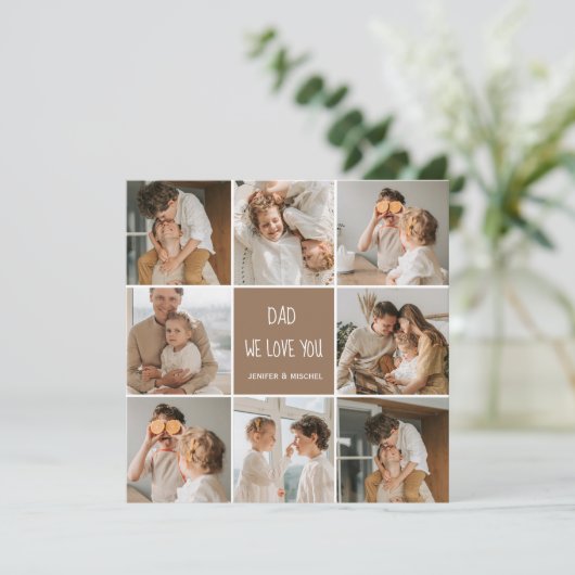 コラージュ写真パパ私たちは愛あなた幸せな父親日 (スタンド正面)