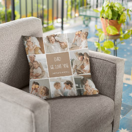 コラージュ写真パパ私たちは愛あなた幸せな父親日 アウトドアクッション